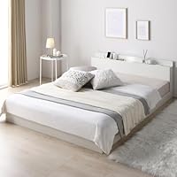 Amazon｜RASIK ベッド セミシングル フレームのみ ホワイト ロータイプ